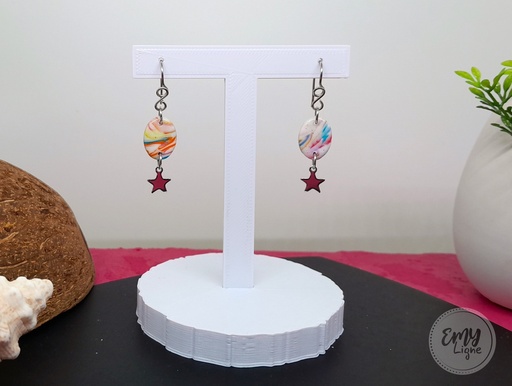 [BO20.0013] Boucles d'oreilles multicolores N°2