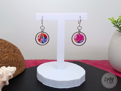 [BO20.0014] Boucles d'oreilles multicolores N°3